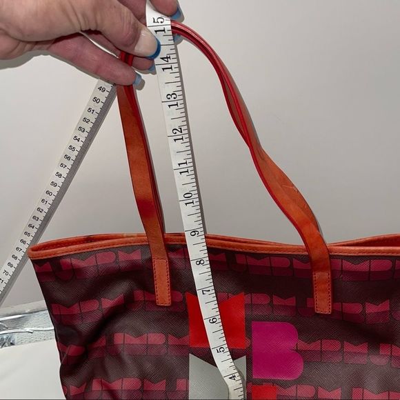 Marc by Marc Jacobs Red MBMJ Logo w/ Leather Trim Tote Bag - Picture 6 of 10